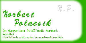 norbert polacsik business card